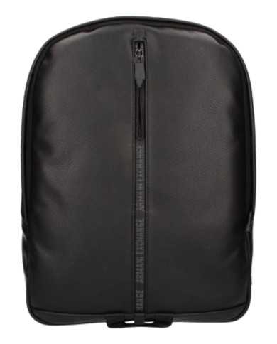 borsa backpack nero da uomo con zip logata avanti | ARMANI EXCHANGE