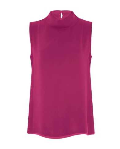 blusa smanicata magenta da donna con fondo svasato | KOCCA blusa smanicata magenta da donna con fondo svasato | KOCCA