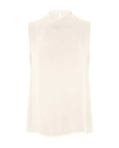 blusa smanicata burro vaniglia da donna con fondo svasato | KOCCA blusa smanicata burro vaniglia da donna con fondo svasato | KOCCA