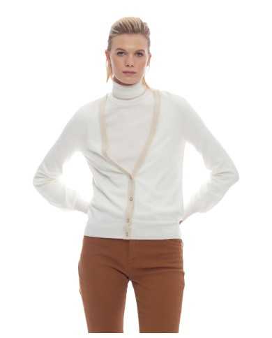 cardigan latte/panna da donna con maniche bishop | KOCCA cardigan latte/panna da donna con maniche bishop | KOCCA