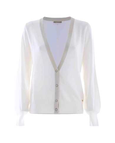 cardigan latte/panna da donna con maniche bishop | KOCCA cardigan latte/panna da donna con maniche bishop | KOCCA