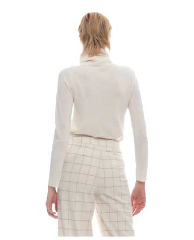 maglia latte/panna da donna con collo alto risvoltato | KOCCA maglia latte/panna da donna con collo alto risvoltato | KOCCA