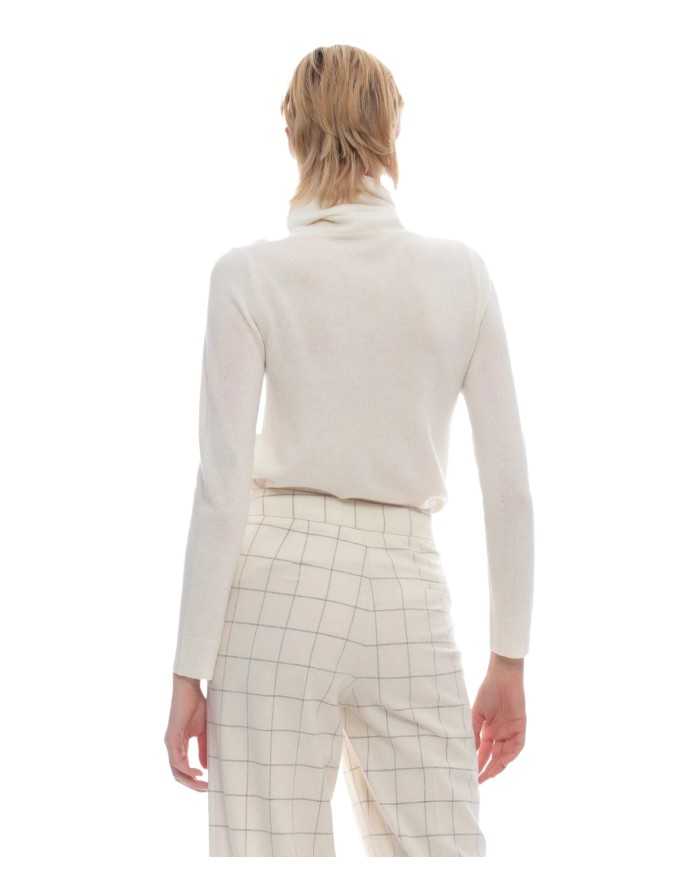 maglia latte/panna da donna con collo alto risvoltato | KOCCA maglia latte/panna da donna con collo alto risvoltato | KOCCA