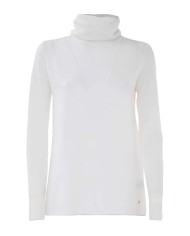maglia latte/panna da donna con collo alto risvoltato | KOCCA