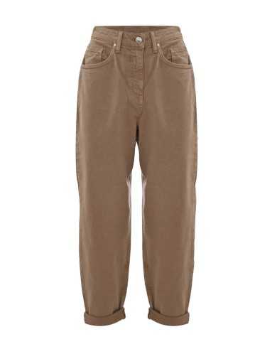 pantalone cannella da donna con gamba larga e risvolti | KOCCA pantalone cannella da donna con gamba larga e risvolti | KOCCA