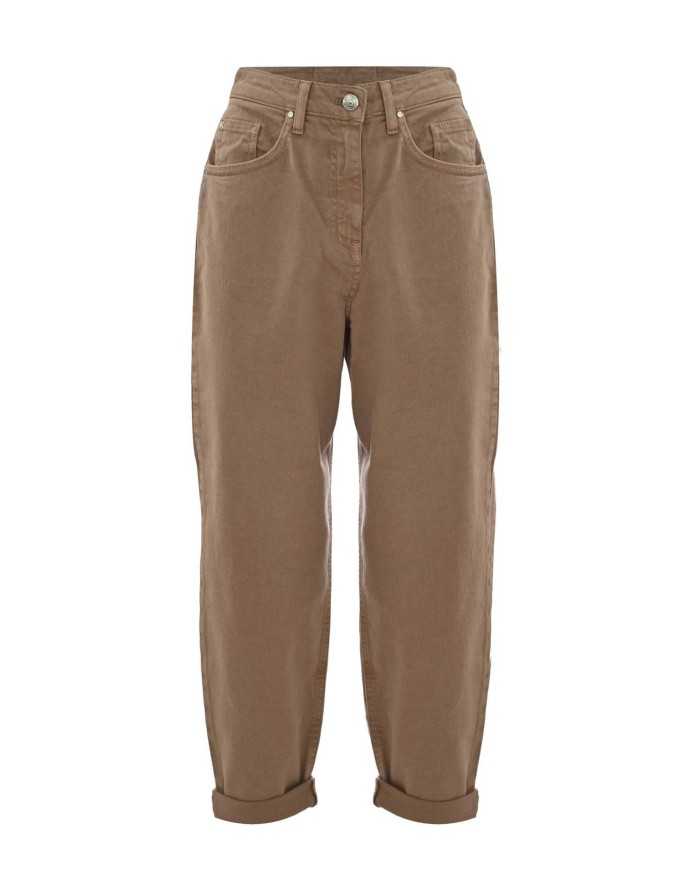 pantalone cannella da donna con gamba larga e risvolti | KOCCA pantalone cannella da donna con gamba larga e risvolti | KOCCA