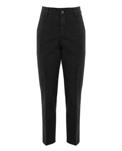 pantalone a carota nero da donna con piega e strass | KOCCA pantalone a carota nero da donna con piega e strass | KOCCA