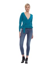 jeans denim medio da donna a vita alta con effetto sbiadito | KOCCA jeans denim medio da donna a vita alta con effetto sbiadito | KOCCA