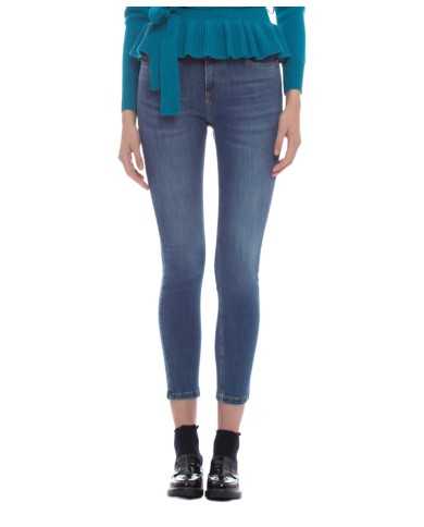 jeans denim medio da donna a vita alta con effetto sbiadito | KOCCA jeans denim medio da donna a vita alta con effetto sbiadito | KOCCA