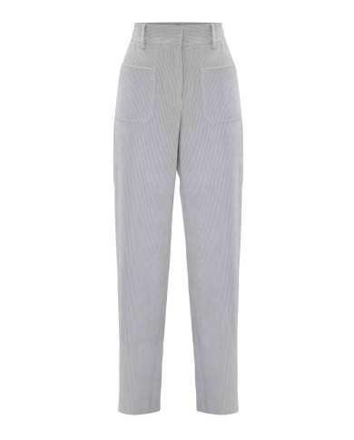 pantalone burro vaniglia da donna con design basic a costine | KOCCA pantalone burro vaniglia da donna con design basic a costine | KOCCA