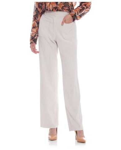 pantalone burro vaniglia da donna con design basic a costine | KOCCA pantalone burro vaniglia da donna con design basic a costine | KOCCA