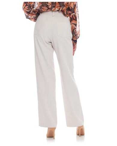 pantalone burro vaniglia da donna con design basic a costine | KOCCA pantalone burro vaniglia da donna con design basic a costine | KOCCA