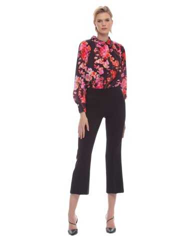 pantalone dritto nero da donna con piega su gamba | KOCCA pantalone dritto nero da donna con piega su gamba | KOCCA