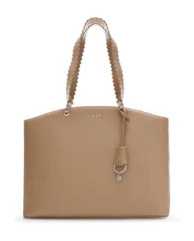 borsa cammello da donna a doppio manico con gioiello appeso | LIU JO