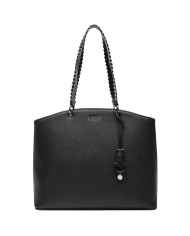 borsa nera da donna a doppio manico con gioiello appeso | LIU JO borsa nera da donna a doppio manico con gioiello appeso | LIU JO