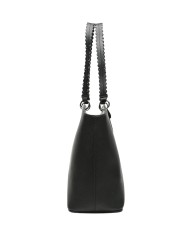 borsa nera da donna a doppio manico con gioiello appeso | LIU JO borsa nera da donna a doppio manico con gioiello appeso | LIU JO