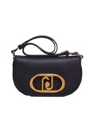 borsa nera da donna con fibbia logata alla chiusura | LIU JO borsa nera da donna con fibbia logata alla chiusura | LIU JO