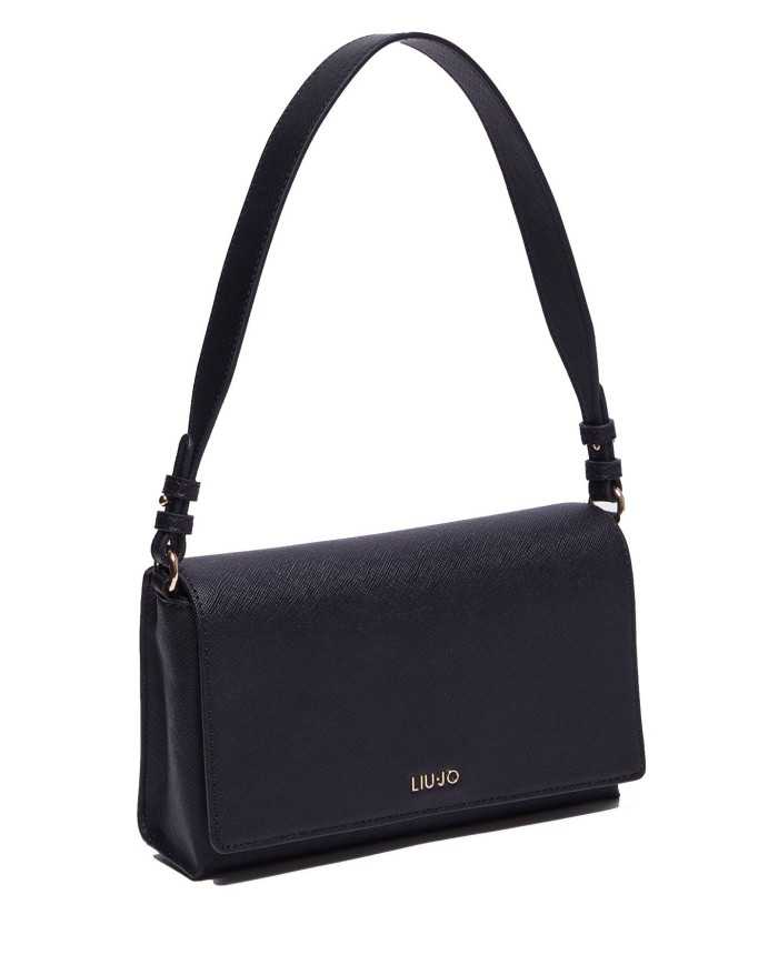 borsa nera donna con logo centrale e pattern interno a cuori | LIU JO borsa nera donna con logo centrale e pattern interno a cuori | LIU JO