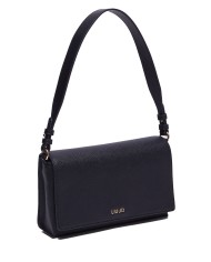 borsa nera donna con logo centrale e pattern interno a cuori | LIU JO borsa nera donna con logo centrale e pattern interno a cuori | LIU JO