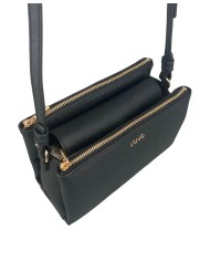 borsa nera donna con logo pattern interno e logo in metallo | LIU JO borsa nera donna con logo pattern interno e logo in metallo | LIU JO