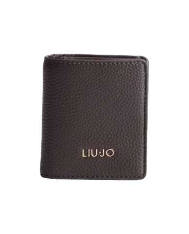 portafoglio prugna da donna effetto bottalato con logo avanti | LIU JO