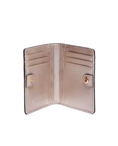 portafoglio light gold da donna effetto bottalato con logo | LIU JO