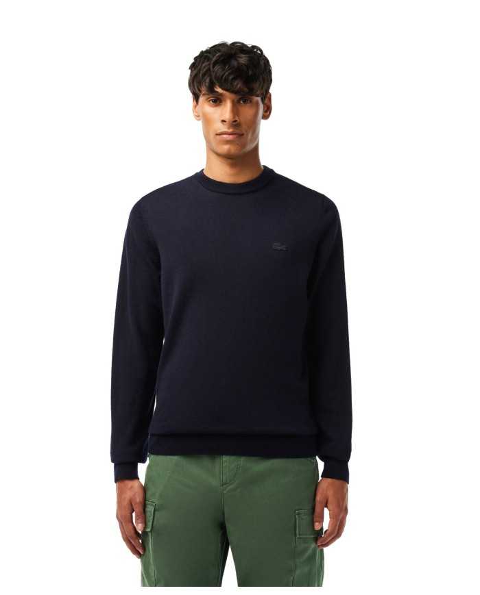 maglia blue navy da uomo con logo ricamato | LACOSTE maglia blue navy da uomo con logo ricamato | LACOSTE