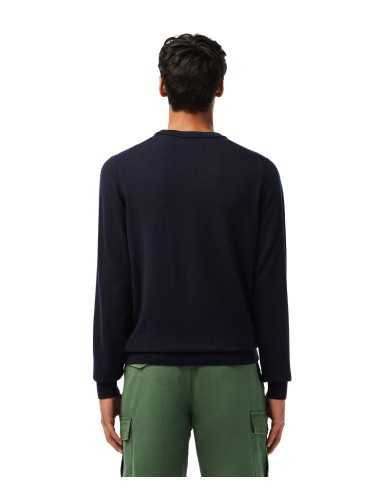 maglia blue navy da uomo con logo ricamato | LACOSTE maglia blue navy da uomo con logo ricamato | LACOSTE