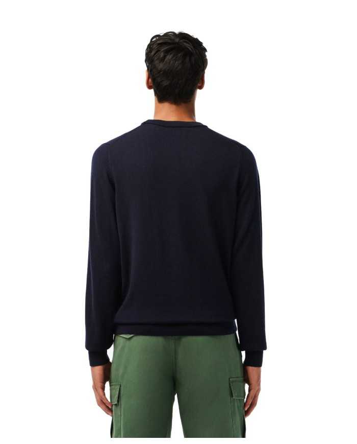 maglia blue navy da uomo con logo ricamato | LACOSTE maglia blue navy da uomo con logo ricamato | LACOSTE