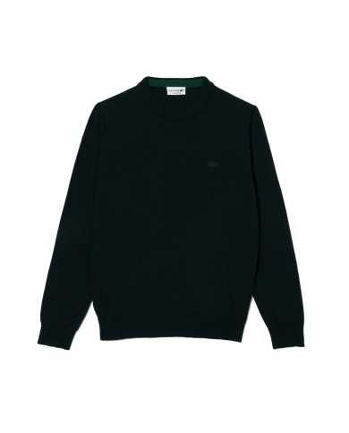 maglia verde da uomo con logo ricamato | LACOSTE maglia verde da uomo con logo ricamato | LACOSTE