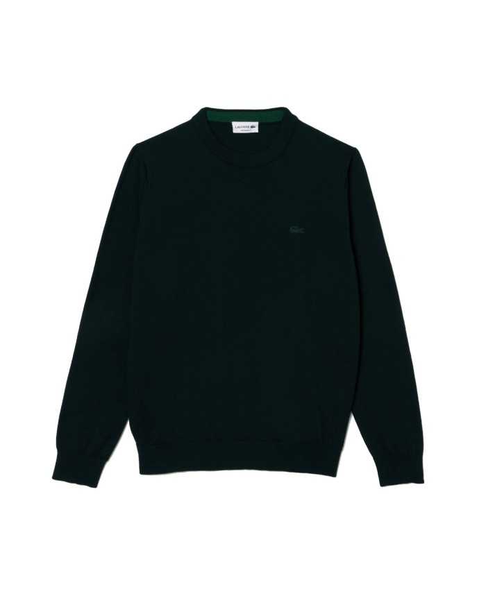 maglia verde da uomo con logo ricamato | LACOSTE maglia verde da uomo con logo ricamato | LACOSTE