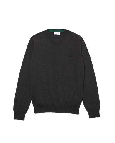 maglia grigia da uomo con logo ricamato | LACOSTE maglia grigia da uomo con logo ricamato | LACOSTE