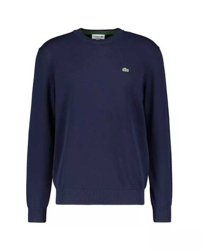 maglia blue navy da uomo con logo ricamato | LACOSTE maglia blue navy da uomo con logo ricamato | LACOSTE