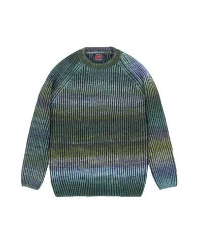 maglia verde multicolor da uomo con lavorazione rigata | BOB maglia verde multicolor da uomo con lavorazione rigata | BOB