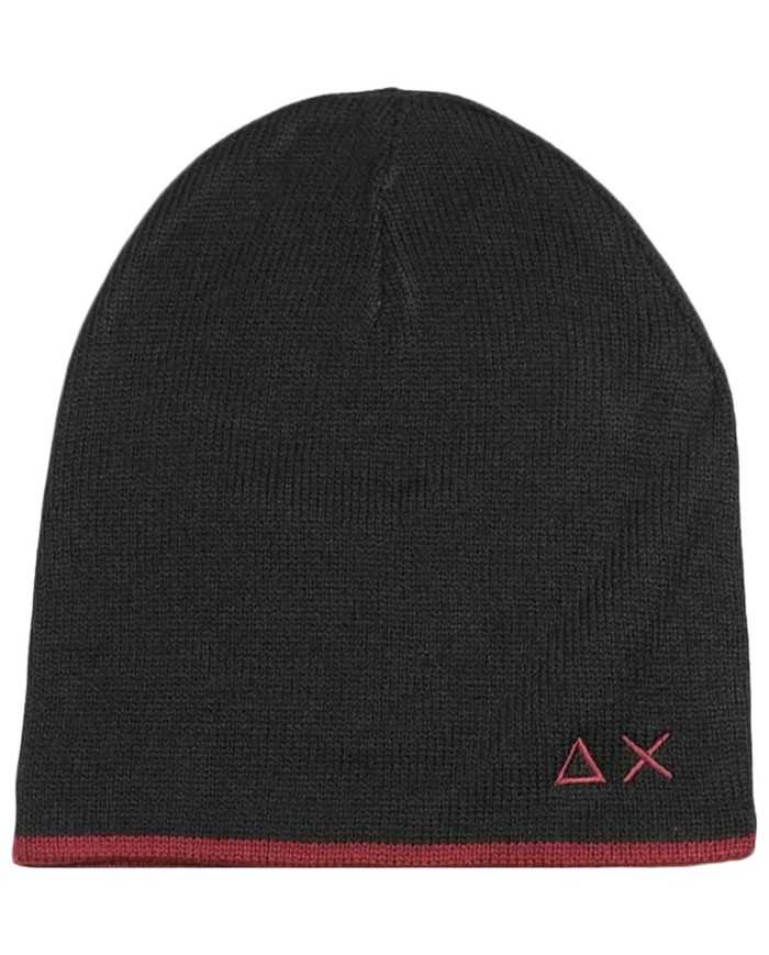 cappello bicolore nero da uomo con logo frontale | SUN68 cappello bicolore nero da uomo con logo frontale | SUN68