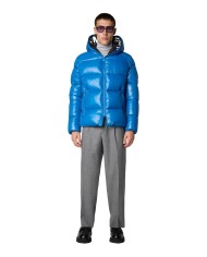 piumino blue berry da uomo con logo patch su manica | SAVE THE DUCK piumino blue berry da uomo con logo patch su manica | SAVE THE DUCK
