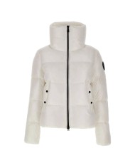 piumino bianco da donna con collo ampio e logo | SAVE THE DUCK piumino bianco da donna con collo ampio e logo | SAVE THE DUCK