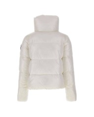 piumino bianco da donna con collo ampio e logo | SAVE THE DUCK piumino bianco da donna con collo ampio e logo | SAVE THE DUCK