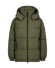 piumino sherw/green donna con logo patch su manica | SAVE THE DUCK