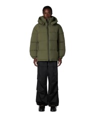 piumino sherw/green donna con logo patch su manica | SAVE THE DUCK