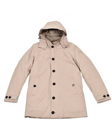 parka desert beige da uomo con zip coperta da patta | SAVE THE DUCK