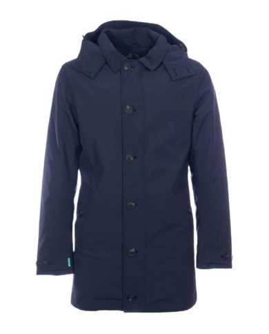 parka blue black da uomo con zip coperta da patta | SAVE THE DUCK parka blue black da uomo con zip coperta da patta | SAVE THE DUCK