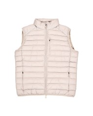 gilet rainy beige da uomo trapuntato e con collo alto | SAVE THE DUCK gilet rainy beige da uomo trapuntato e con collo alto | SAVE THE DUCK