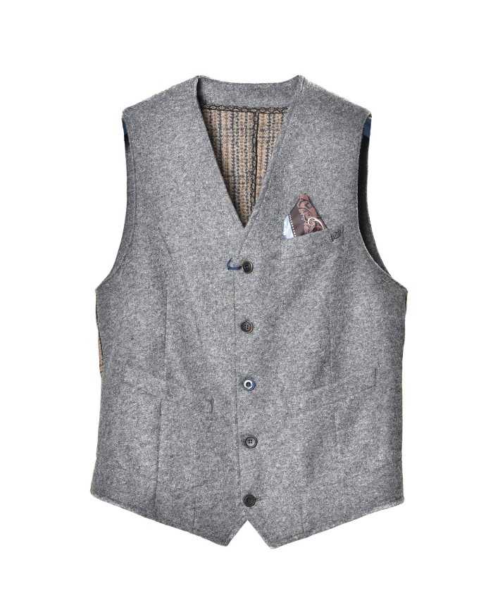 gilet anatrice da uomo con lavorazione a quadri sul retro | BOB gilet anatrice da uomo con lavorazione a quadri sul retro | BOB