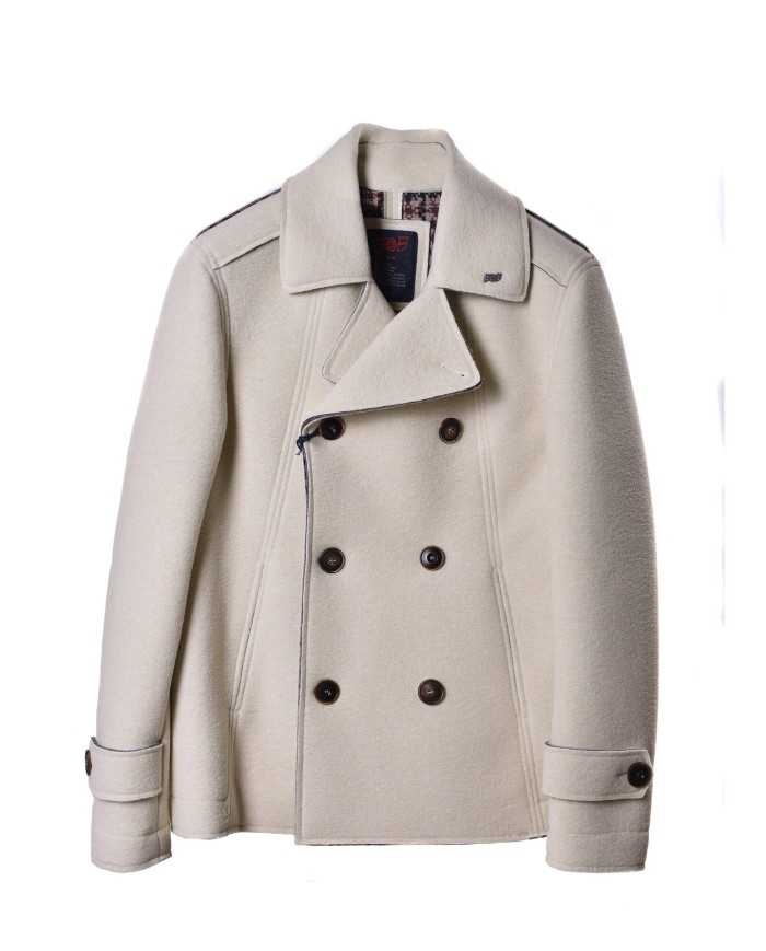 cappotto panna da uomo stile marine con pendaglio logato | BOB cappotto panna da uomo stile marine con pendaglio logato | BOB