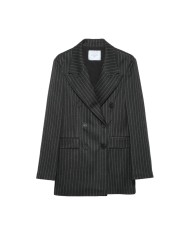 giacca nero da donna con colletto a punta di lancia | GAELLE