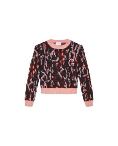 maglia rosa multicolor da uomo logata frontalmente | GAELLE