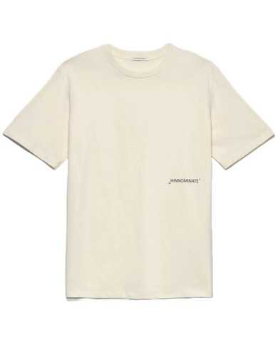 t-shirt bianco/burro a donna con logo frontale | HINNOMINATE t-shirt bianco/burro a donna con logo frontale | HINNOMINATE