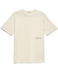 t-shirt bianco/burro a donna con logo frontale | HINNOMINATE