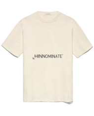 t-shirt bianco/burro da donna con maxi logo avanti | HINNOMINATE